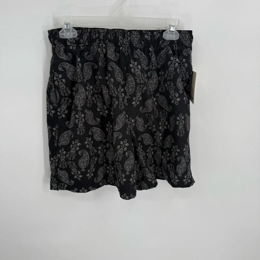 Daniel Cremieux Swim Trunks Men's Mesh Lined Size Medium Black paisley NWT